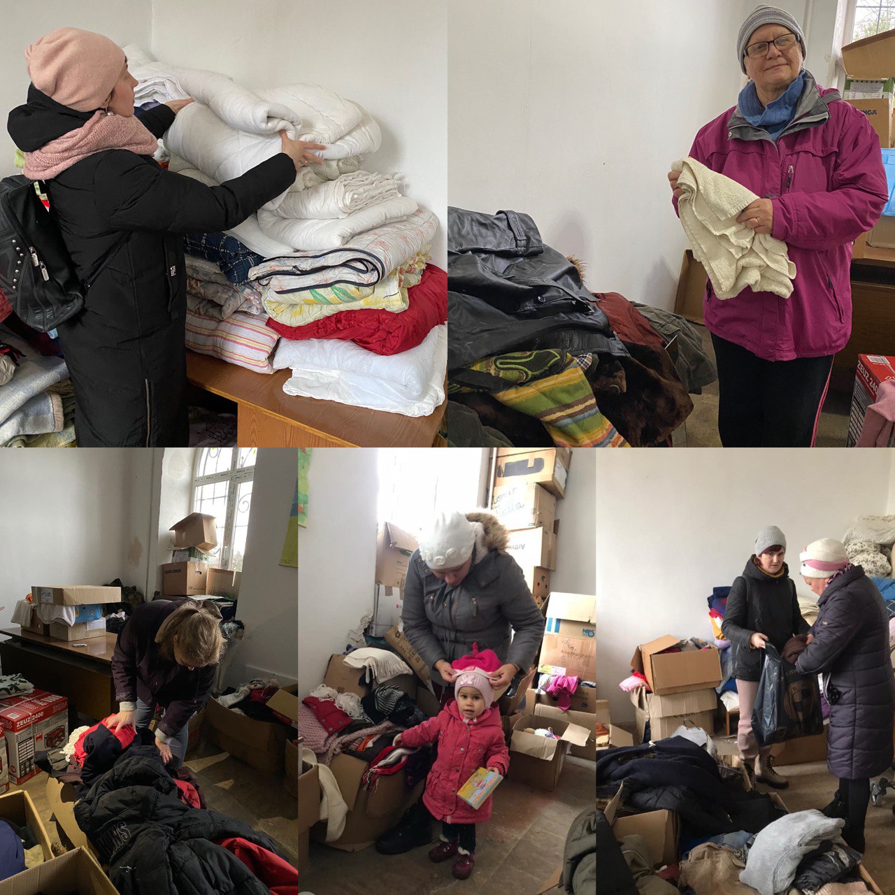 Гуманітарна допомога в вигляді теплих речей та пледів
