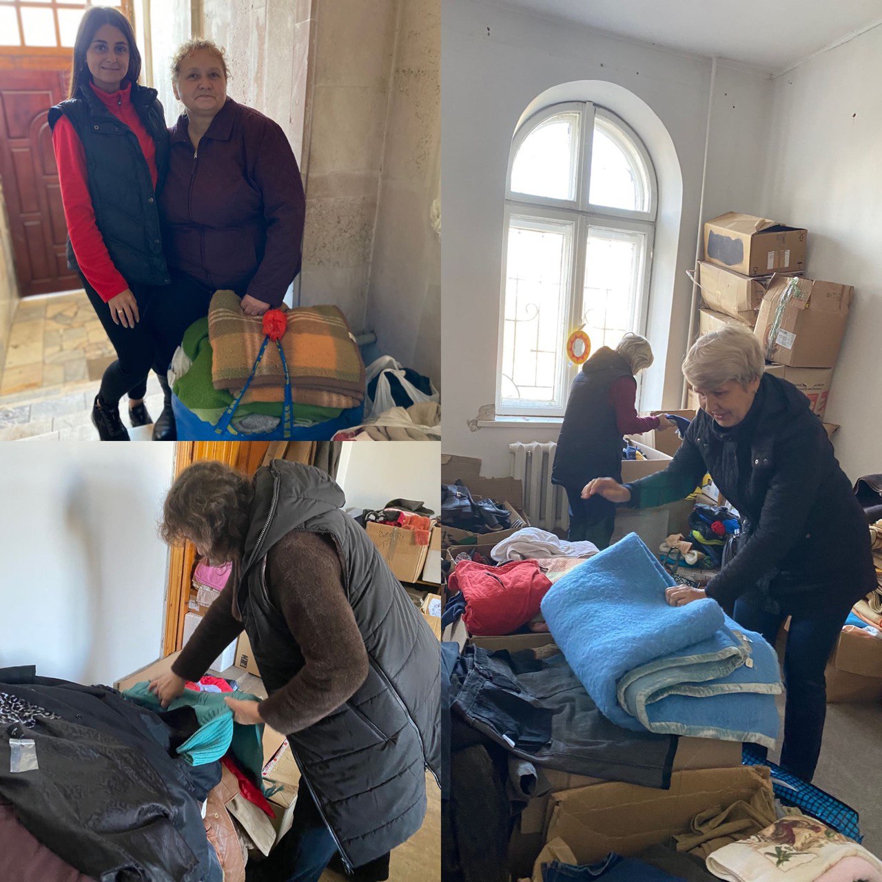 Гуманітарна допомога у вигляді теплих речей та пледів
